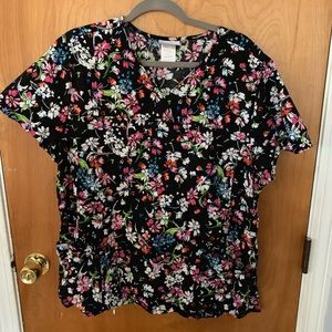 Floral Scrub Top